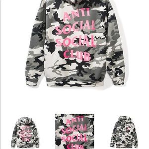 NWT- Anti social social club “frozen” camo hoodie